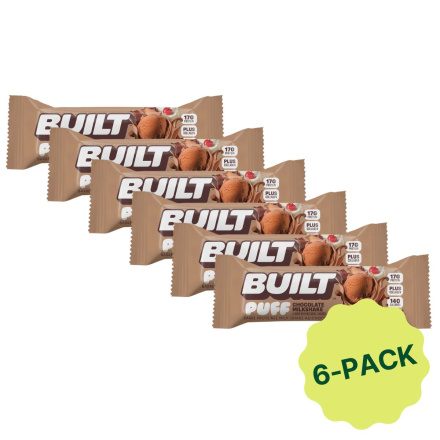 Built Bar Puffs Protein Bar Chocolate Milkshake 6-Pack Canada Front