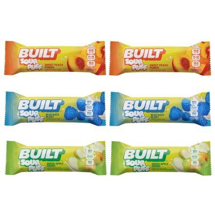 Built Sour Puffs Protein Bar Variety 6-Pack Front