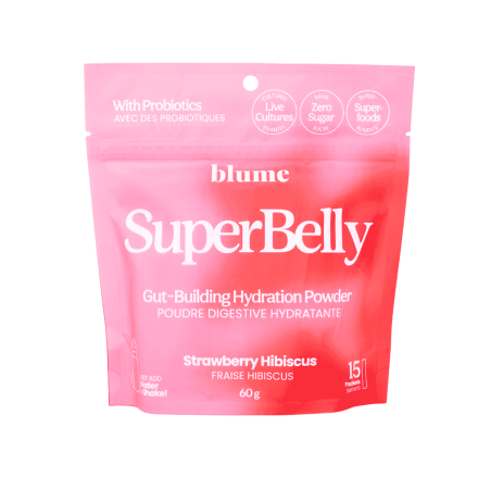 Blume Zero Sugar Hydration Powder SuperBelly Strawberry Hibiscus, 15 Pack
