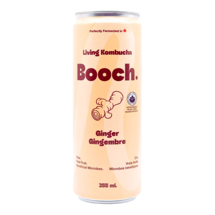Booch Organic Living Kombucha Ginger Canada Front