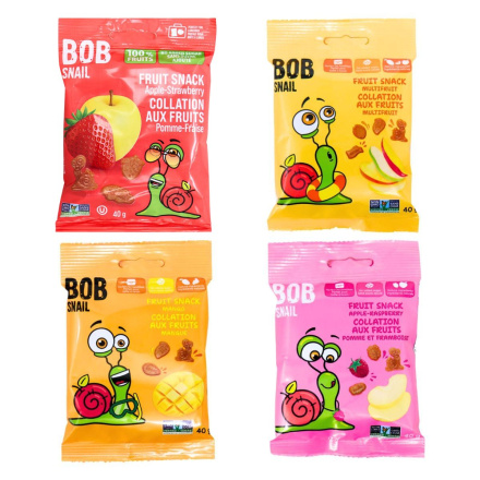 Bob Snail No Added Sugar Fruit Snack Variety Pack Front