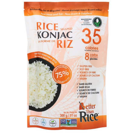 Front of Better Than Foods Non Drain & Odorless Konjac Shaped Rice - Konjac Root - Konjac Plant - Konjac Rice