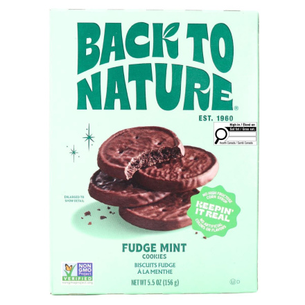 Back to Nature Fudge Mint Cookies Canada Front