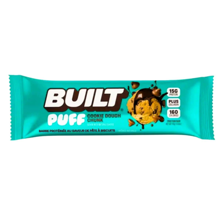 Built Bar Puffs Protein Bar Cookie Dough Chunk Front