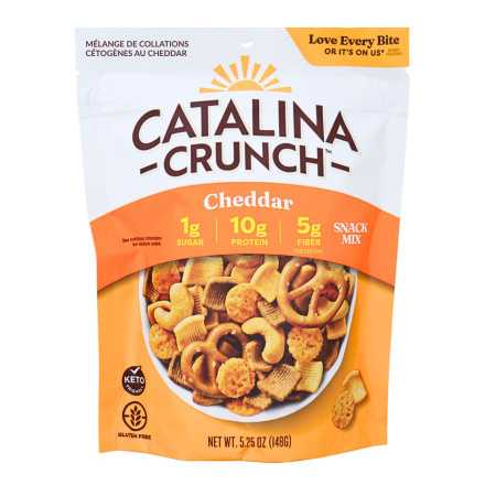 Front of Catalina Crunch Keto Snack Mix Cheddar - Healthy Trail Mix - Keto Trail Mix - Best Trail Mix