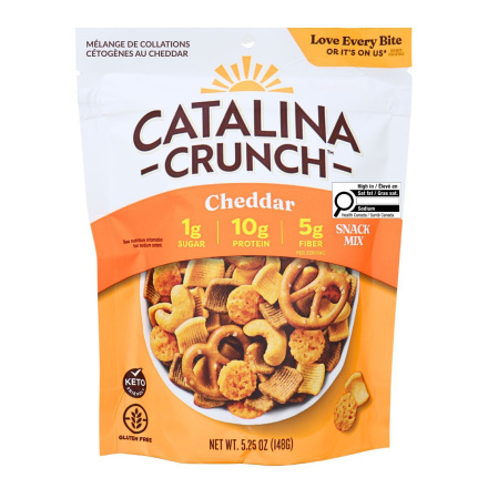 Front of Catalina Crunch Keto Snack Mix Cheddar - Healthy Trail Mix - Keto Trail Mix - Best Trail Mix