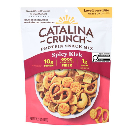 Front of Catalina Crunch Keto Protein Snack Mix Spicy Kick - Healthy Trail Mix - Keto Trail Mix - Best Trail Mix