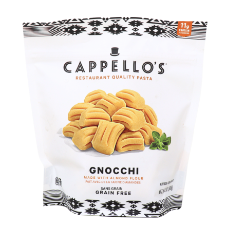 Front of Cappello's Gluten-Free Almond Flour Pasta Gnocchi - Gluten-Free Pasta - Gnocchi Gluten Free - Gluten Free Italian