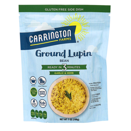 Carrington Farms Ready-in-3-Minutes Ground Lupin Bean Garlic & Herb, 198g