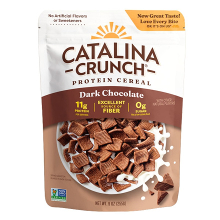 2 packs of Catalina Crunch Keto Protein Cereal Dark Chocolate Canada Front