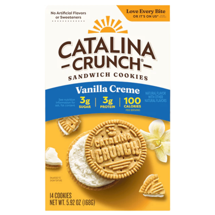 Catalina Crunch Sandwich Cookies Vanilla Front