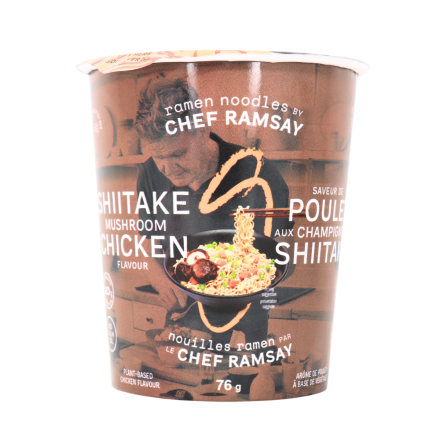 Chef Woo Plant-Based High-Protein Ramen Noodles By Chef Ramsay Shiitake Mushroom Chicken, 76g