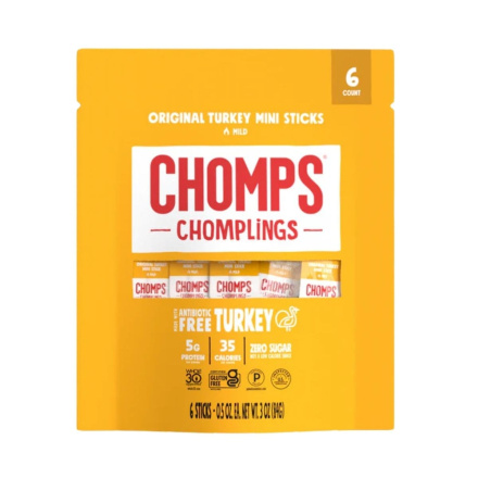 Chomps Chomplings Free-Range Mini Turkey Sticks Original Canada Front