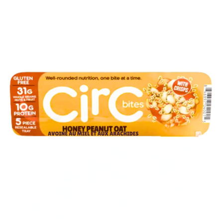 Front of Circ Bites - Protein Date Bites - Date Energy Balls - Date And Oat Balls - Peanut Butter Date Balls