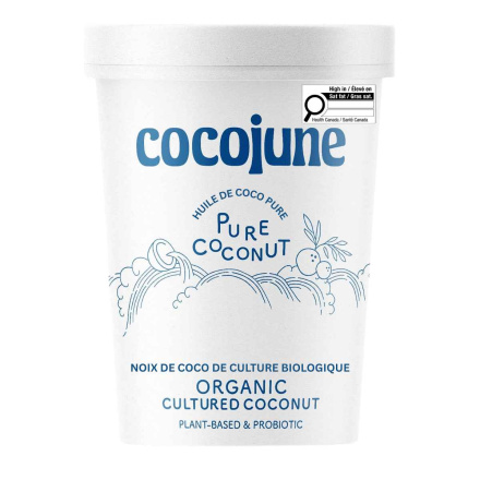 Front of Cocojune Organic Cultured Coconut Pure Coconut - Coconut Based Yogurt - Cocojune Coconut Yogurt - Cultured Coconut Yogurt