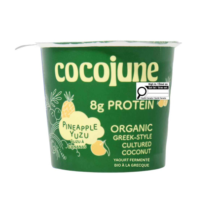 Cocojune High-Protein Greek-Style Cultured Coconut Yogurt Pineapple Yuzu Front