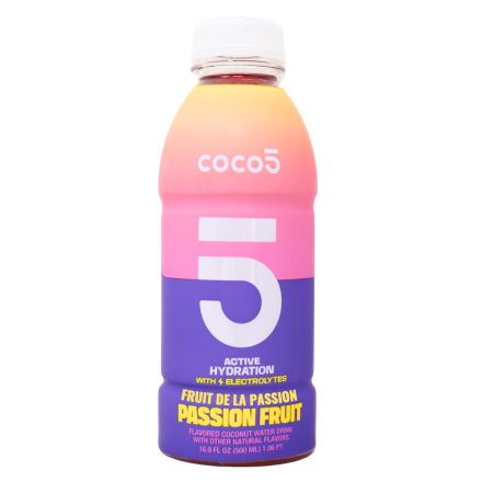COCO5 Active Hydration With Electrolytes Coconut Water Passion Fruit Front