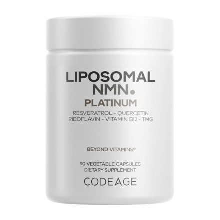 Codeage Liposomal NMN Platinum with Resveratrol, Quercetin, Riboflavin, Vitamin B12 & TMG Front
