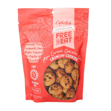 Cybele’s Gluten-Free Mini Crunchy Cookies Caramel Chocolate Chip Front