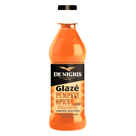 Front of De Nigris Vinegar Reduction Glaze Pumpkin Spice, 250mL - De Nigris Glaze, Pumpkin Spice - Vinegar Reduction Dressing
