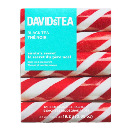 Front of DAVIDsTEA Black Tea Santa’s Secret - Christmas Tea - Holiday Teas - Santas Secret Davids Tea