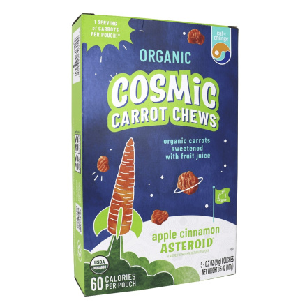Front of Eat The Change Organic Cosmic Carrot Chews Apple Cinnamon