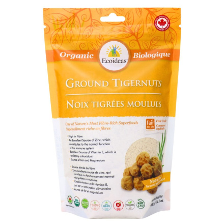 Front of Ecoideas Organic Tigernut Flour - High Fiber Flour, Fair Trade Flour, Gluten Free Flour