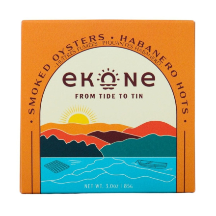 Ekone Tinned Seafood Smoked Oysters Habanero Hots Canada Front