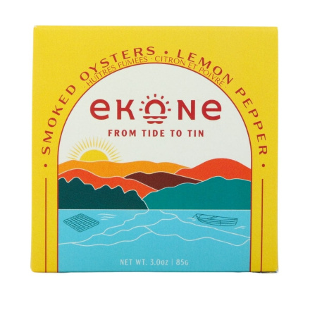 Ekone Tinned Seafood Smoked Oysters Lemon Pepper Canada Front