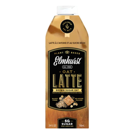 Front of Elmhurst Brown Sugar Oat Latte - Elmhurst Coffee - Brown Sugar Latte - Brown Sugar Oat Latte