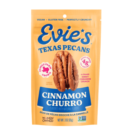Evies Roasted Texas Pecans Cinnamon Churro front