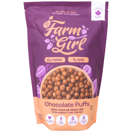 Farm Girl Sugar-Free Cereal Chocolate Puffs front