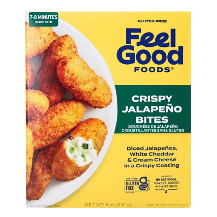 Front of Feel Good Foods Crispy Jalapeno Bites - Gluten Free Jalapeno Bites - Gluten Free Jalapeno Poppers
