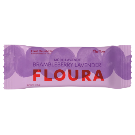 Floura Prebiotic Fiber Bar Brambleberry Lavender front