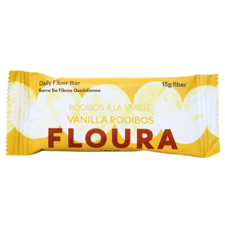 Floura Prebiotic Fiber Bar Vanilla Rooibos front
