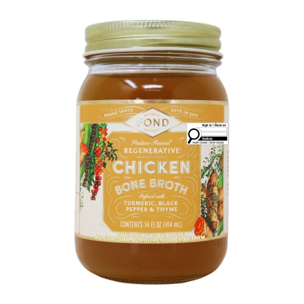 FOND Pasture-Raised Chicken Bone Broth Turmeric, Black Pepper & Thyme Canada Front