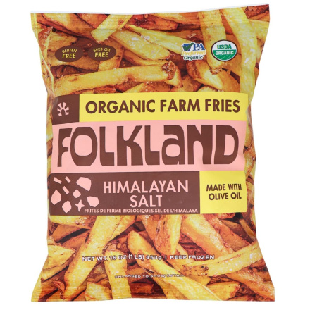 Folkland Organic Farm Fries Made With Olive Oil Himalayan Salt Canada Front