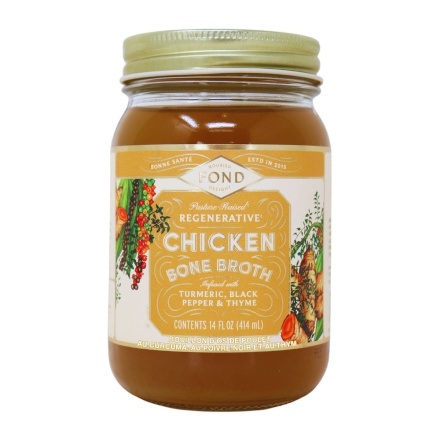 FOND Pasture-Raised Chicken Bone Broth Turmeric, Black Pepper & Thyme Canada Front