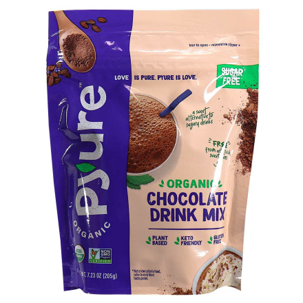 Front of Pyure Organic Sugar-Free Keto Chocolate Drink Mix, 205g
