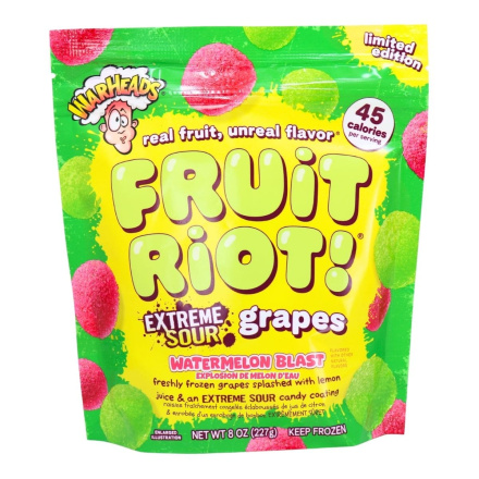 Fruit Riot Warheads Extreme Sour Grapes Watermelon Blast Canada Front