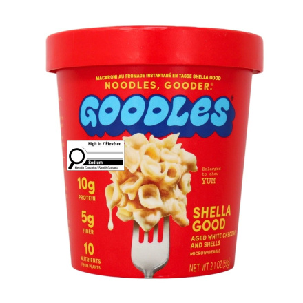 Goodles Instant Mac & Cheese Cup Shella Good Front