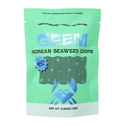 Geem Korean Seaweed Snack Chip Salty front