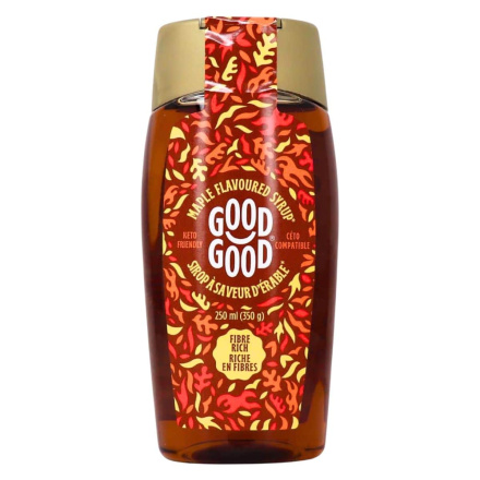 Front of Good Good No Added Sugar Keto Maple Syrup - No Sugar Added Syrup - Healthy Maple Syrup - Keto Maple Syrup
