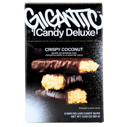 Gigantic Candy Deluxe Mini Chocolate Bars Crispy Coconut Canada Front