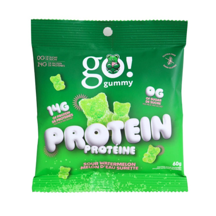 Go! Gummy Protein Gummy Bears Sour Watermelon Front of package
