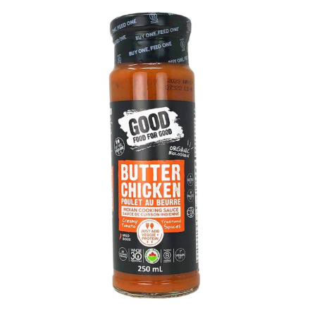 Front of Good Food For Good Organic Cooking Sauce Butter Chicken