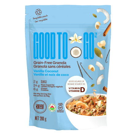 Front of Good To Go Grain-Free Granola Vanilla Coconut, 200g