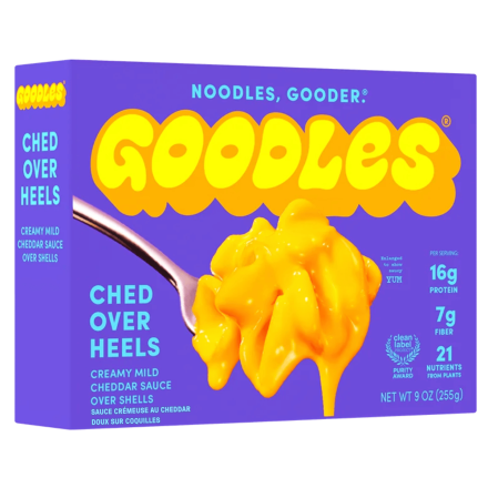 Goodles Noodles High-Protein Mac & Cheese Ched Over Heels Front