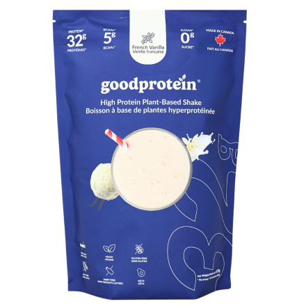 Front of Good Protein All-In-One Shake Plant-Based Superfood Blend French Vanilla - High Protein Shake - Vegan Protein Shake - No Sugar Added Protein Shake