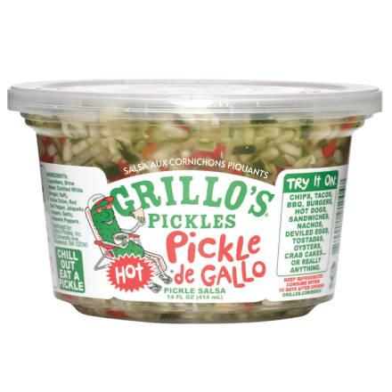 Grillo’s Pickles Pickle Salde De Gallo Hot, 414mL